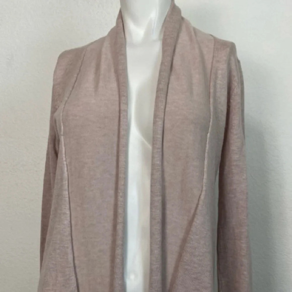 Zara Knit Soft Open Front Blush Pink Cardigan Size Small - Picture 2 of 6